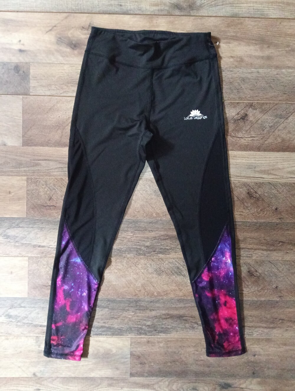Lotus Leggings Athletic Pants Women's Small Robotech Mechanical Print Blue Black